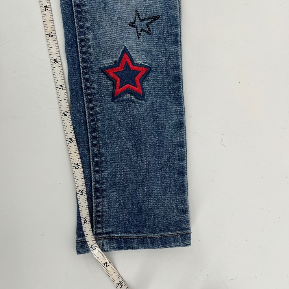 Diesel Kid Girls Super Slim Skinny Jeans Blue Embellished/Embroidered Size 8 - Picture 9 of 12
